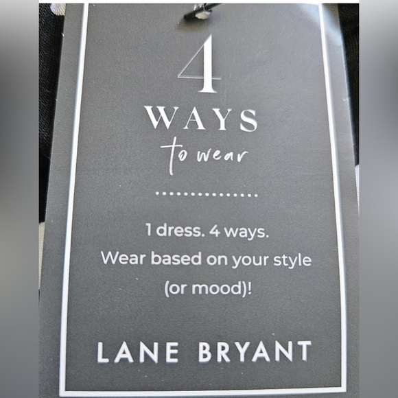 Lane Bryant Black and White Off-Shoulder Maxi Sundress - Picture 4 of 5